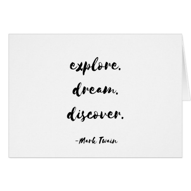 Explore. Sueño. Descubra. - Mark Twain (Anverso (Horizontal))