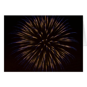 Explosión azul de los fuegos artificiales