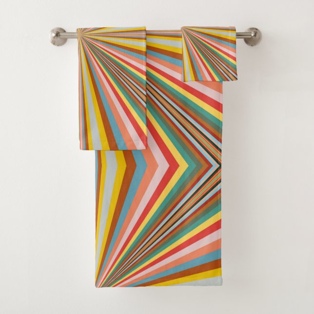 Explosión Colorida De Rayas Retro (In situ)