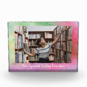 Explosión de color de texto y foto de personalizad