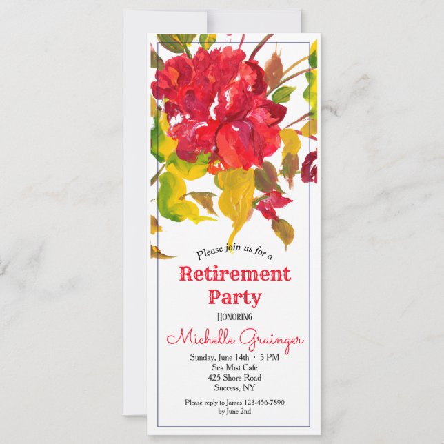 Explosión de invitación roja (Anverso)