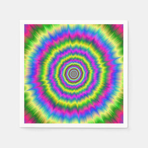 Explosión de neón en las servilletas desechables