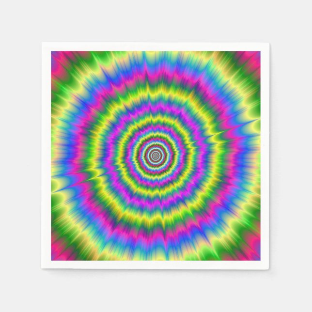 Explosión de neón en las servilletas desechables (Anverso)