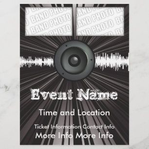 Explosión de parlante de volante de evento musical