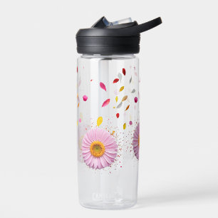 Explosión floral - Vibrante botella de agua artíst