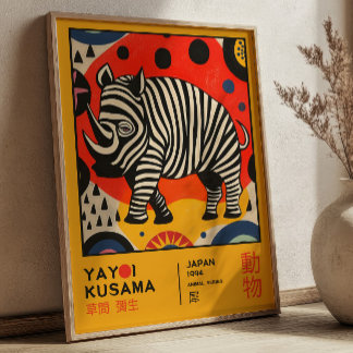 Exposición de Arte Japonés Retro de Rinoceronte de