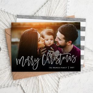 Exposición de fotos de Feliz Navidad Silver Script