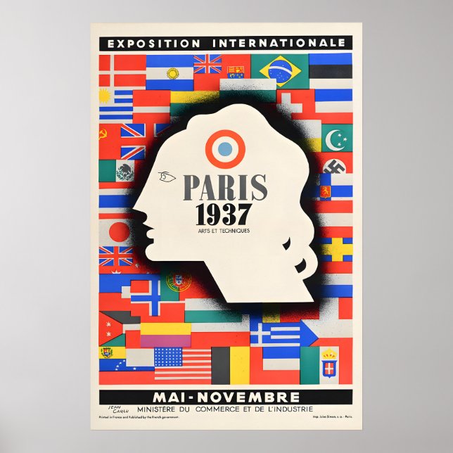 Exposición de París de 1937 - Impresiones de Carte (Frente)