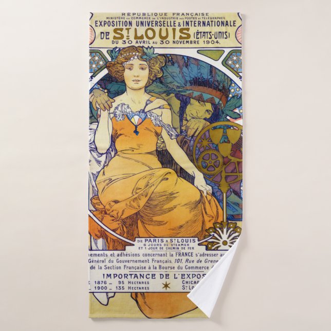 Exposición de St. Louis, Mucha (Toalla de baño)