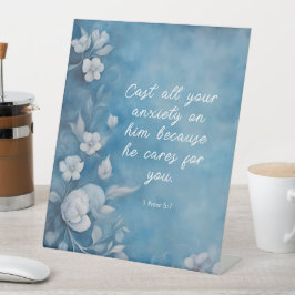 Expositor En L 1 Peter 5:7 “Cast All Your Anxiety” Blue Floral