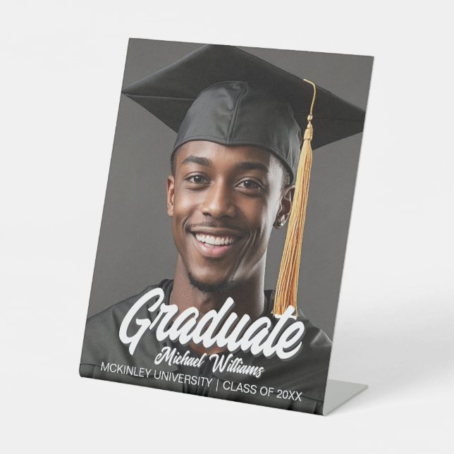 Expositor En L 2026 Graduation Party Photo Modern Graduate (Anverso)