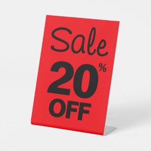 Expositor En L 20% de descuento Rótulo de venta, Cartelop Counter