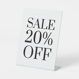 Expositor En L 20% de descuento Rótulo de venta, Cartelop Counter