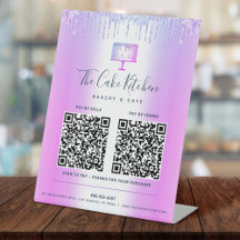 2 Código QR Paga Aquí Pastelería Torta Morada Bril