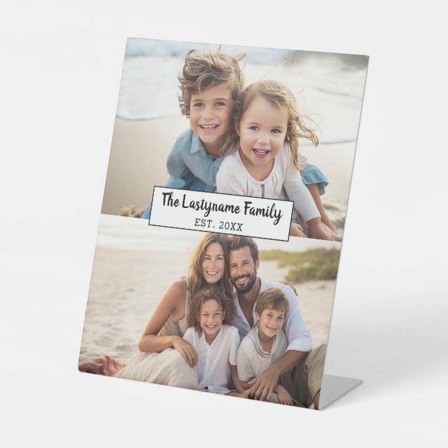 Expositor En L 2 Nombre de familia de Collage de fotos - Imágenes (Anverso)