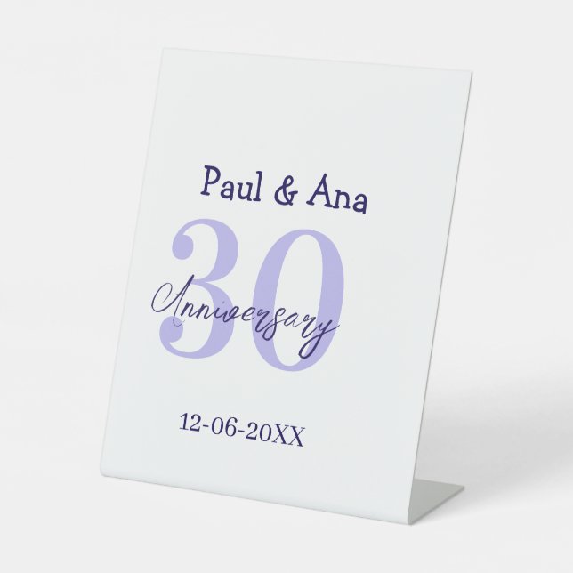 Expositor En L 30th anniversary purple bold letter name simple re (Anverso)
