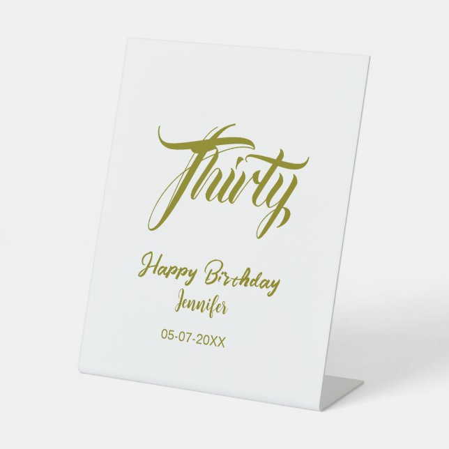 Expositor En L 30th birthday add name date year gold template thi (Anverso)