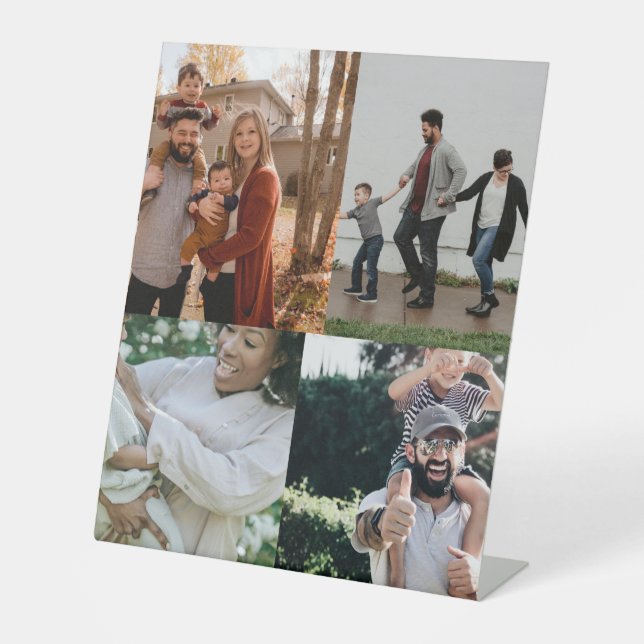 Expositor En L 4 Collage Personalizado personalizado fotográfico (Anverso)