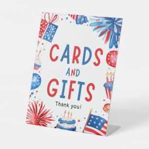 Expositor En L 4 de julio Tarjetas de Verano y Regalos Patriótico