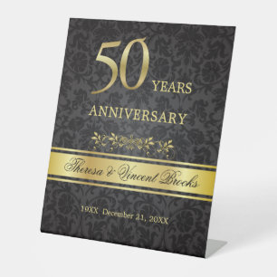 Expositor En L 50.º Aniversario del Boda Oro Negro