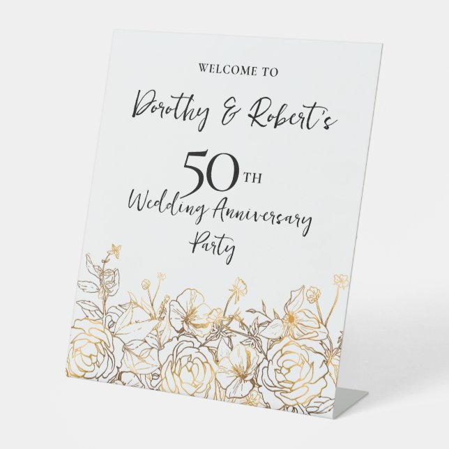 Expositor En L 50.º Aniversario del Oro Bienvenida Blanca (Anverso)