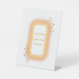 Expositor En L 50 y fabuloso signo de cumpleaños dorado para peat