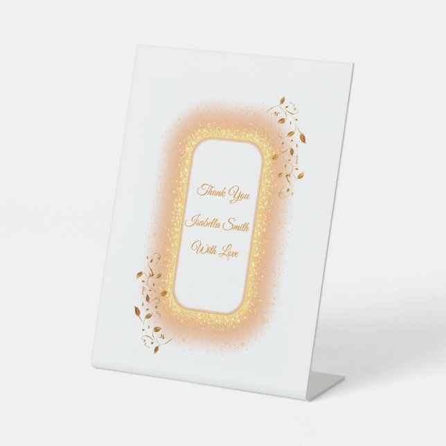 Expositor En L 50 y fabuloso signo de cumpleaños dorado para peat (Anverso)