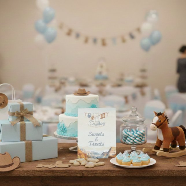 Expositor En L A Little Cowboy Baby Shower Sweets and Treats Sign (Subido por el creador)