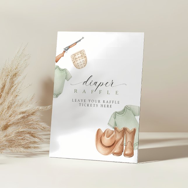 Expositor En L A little hunter is on the way baby shower diaper (hunting diaper raffle sign)