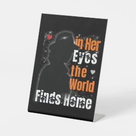 Expositor En L A sus ojos, el mundo encuentra hogar - amor románt