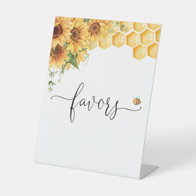 Expositor En L Abeja Miel Y Favores De Los Girasoles (Anverso)