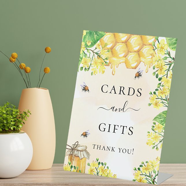 Expositor En L Abejas flores amarillas fiestas tarjetas regalos (Subido por el creador)