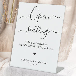 Expositor En L Abierto Asiento Moderno Boda Personalizado Simple