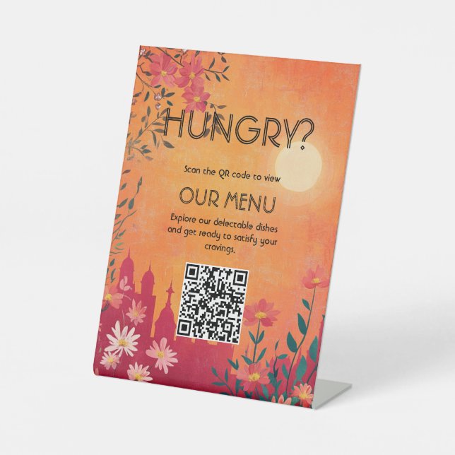 Expositor En L Acceso digital Menú Boda Serenade Sunset (Anverso)