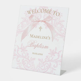 Expositor En L acuarela arco rosa Bautismo