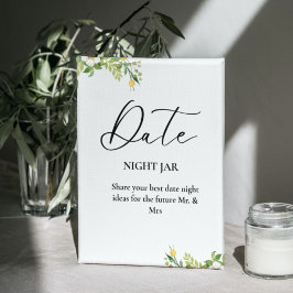 Expositor En L Acuarela Citrus Lemon Bridal Ducha boda Rótulo