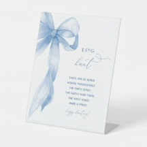 Acuarela Dusty Blue Bow Ring Hunt Bridal Shower