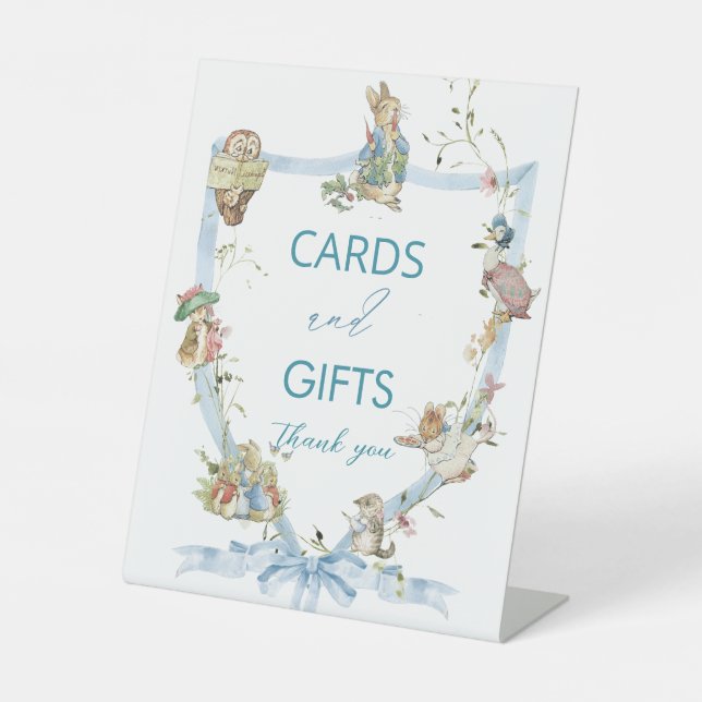 Expositor En L Acuarela Elegante flor silvestre Peter Rabbit bebé (Anverso)