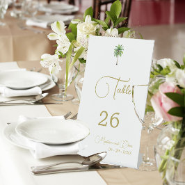 Expositor En L Acuarela Palm Tree Elegante Boda simple