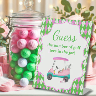 Expositor En L Adivina el Número Golf Tees Baby Shower Carrito de