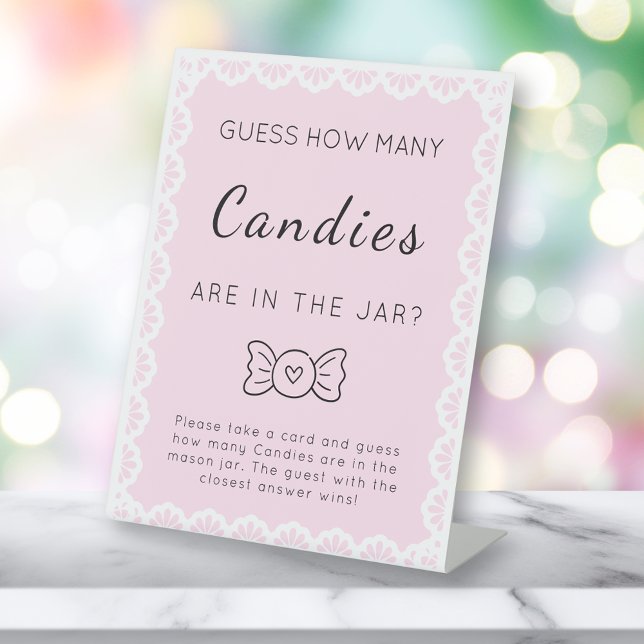 Expositor En L Adivinar Cuántos Juego Cielito Lindo Pink Baby Sho (Subido por el creador)