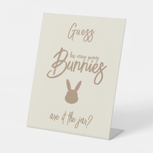 Expositor En L Adivinar cuántos juegos de Baby Shower (Anverso)