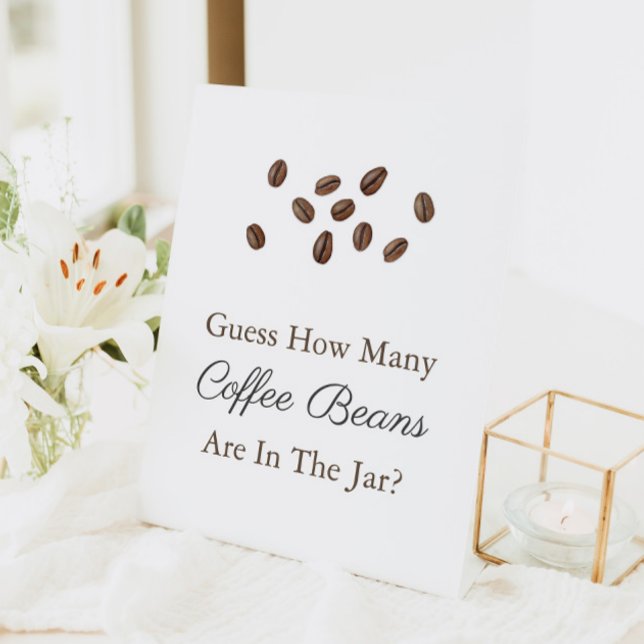 Expositor En L Adivinen Cuántos juegos de Baby Shower de café (Guess how many coffee beans baby shower or bridal shower game)