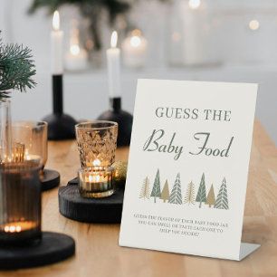 Expositor En L Adivinen el juego de Baby Shower Baby Food