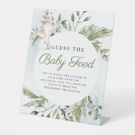 Expositor En L Adivinen el Rótulo Baby Shower Baby Food Boy Eleph
