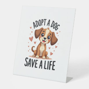 Expositor En L Adopta un perro salva una vida vintage cachorro ad
