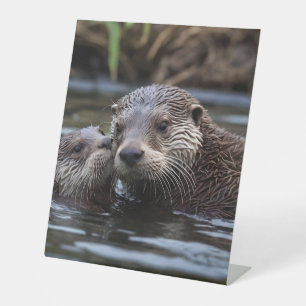 Expositor En L **"Adrift in Love: Mummy and Baby Otter"**