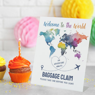 Expositor En L Adventure Awath World Map Travel Baby Shower