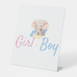 Expositor En L Affiche de Table Gender Reveal 