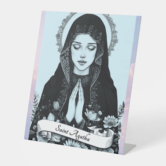 Expositor En L Agatha de Sicilia patrona de enfermeras (Anverso)